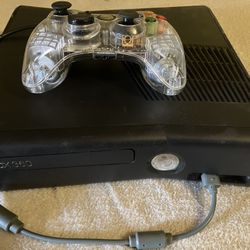 Xbox 360 Slim With Controller And Cables