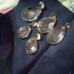 Real Crystal Chandelier Prisms Antique 