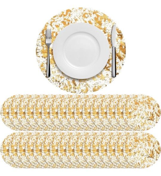 100pc Gold Table Placemats $20