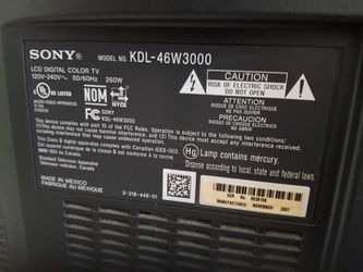 Sony Bravia 46" TV KDL-46W3000