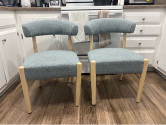 Set of two upholstered dining chairs
