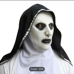 HALLOWEEN SCARY PHYCHO NUN MASK PROP   ;^0