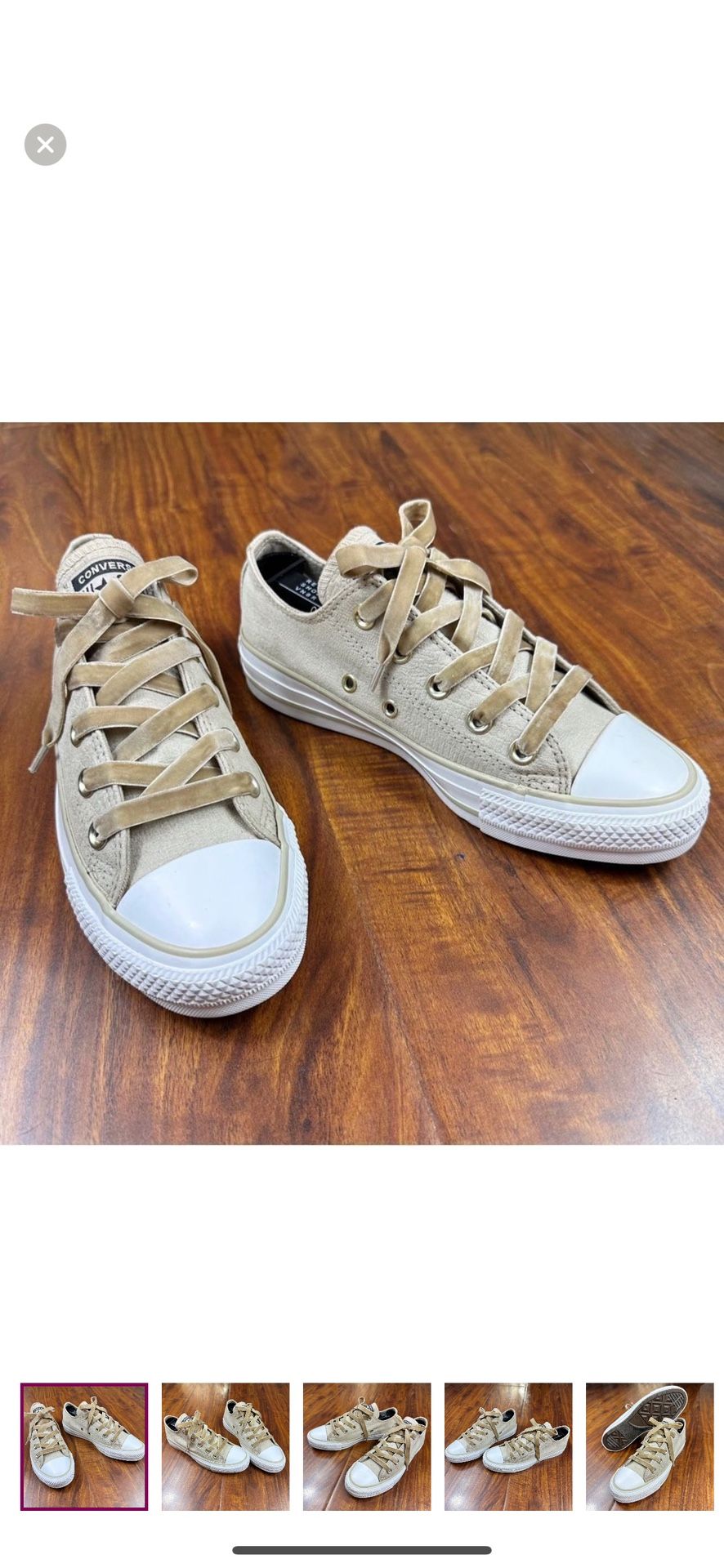 Converse Chuck Taylor All-Star - Alligator Suede & Velvet Laces - W US 5