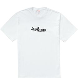 Supreme FW20 Stay Positive White Tee T-Shirt Size Medium Brand New