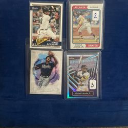 Ronald Acuna Jr. 4 Baseball Cards
