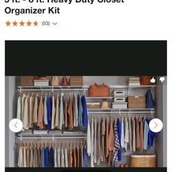 5 ft.-8 ft. Closet Organizer