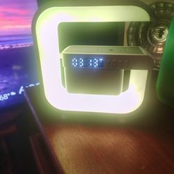 Wireless Charger, Blue Tooth Speaker Alarm Clock 