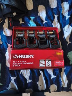 Husky Ratchet Tie-Downs 4-Pack 16 ft