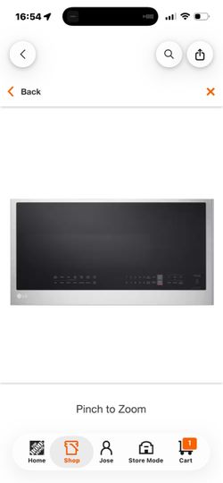 Microwave  LG  MVEL2033F