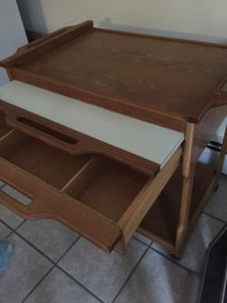 Drawing table on casters