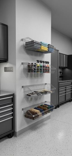 Heavy Duty Commercial Wire Bin Wall Racks with Adjustable Dividers for Garage Workshop Studio Craft Room Bicycle Parts Art Supplies Etc