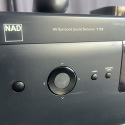 NAD T758i W/dirac Room Correction Mic Dolby Atmos Receiver Theater Amplifier Amp 