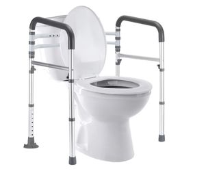 Toilet Safety Rails, Adjustable Toilet Frame for Elderly