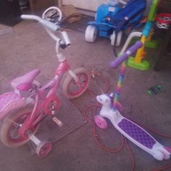 Girls Bike And Scooter