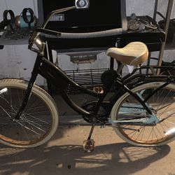 Tan Brown Black Silver And Light Blue Beach Cruiser Bike Fixie Bicycle