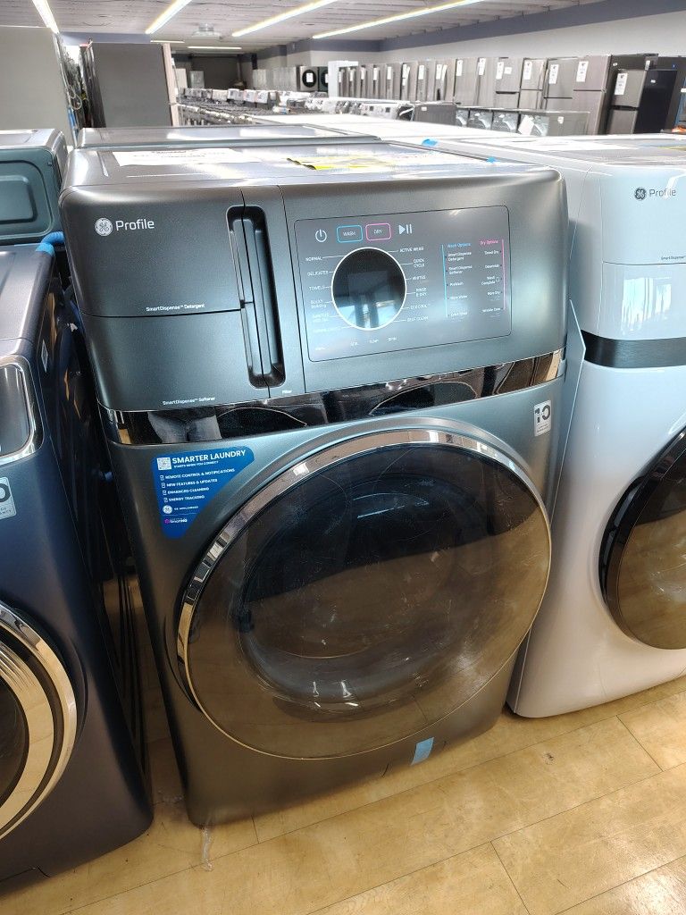 $1499 GE Profile 4.8 Cu Ft Smart UltraFast Electric Washer & Dryer Combo w/ Ventless Heat Pump Technology
