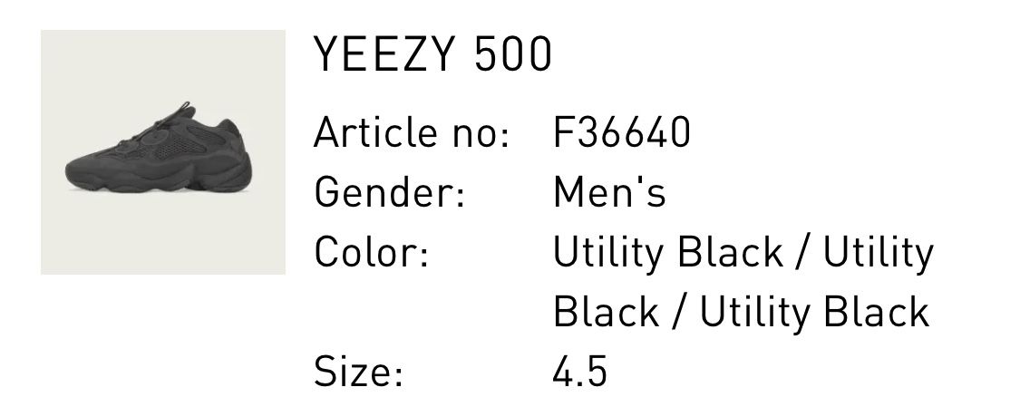 ADIDAS YEEZY 500 “UTILITY BLACK”