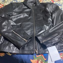 Black real leather Jacket