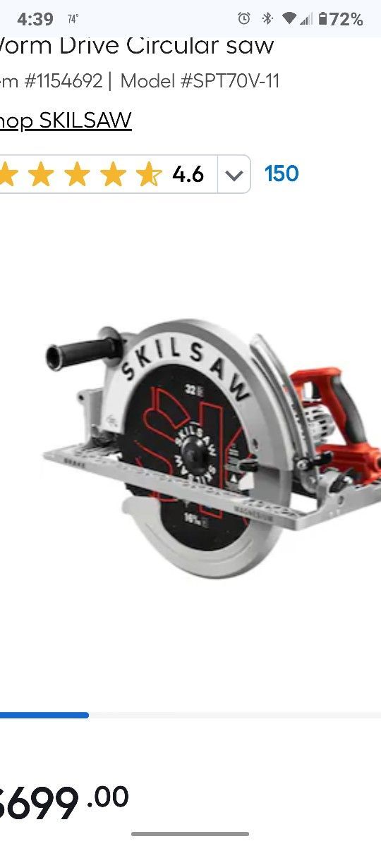 SKILSAW Super Sawsquatch 15 -Amp 16-5/16-in Worm Drive Circular saw