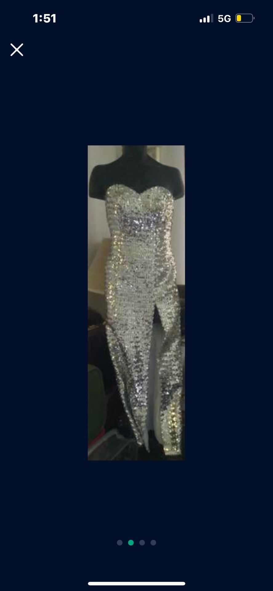 STUNNING!! SILVER SEQUIN DRESS... Must see to appreciate..