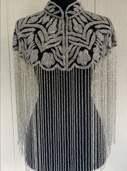 Beautiful silver/black cowboy cape
