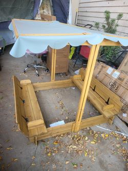 Kid's Sandbox Bench toy box