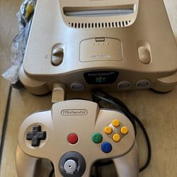 Gold Nintendo 64 Region Free For Sale 