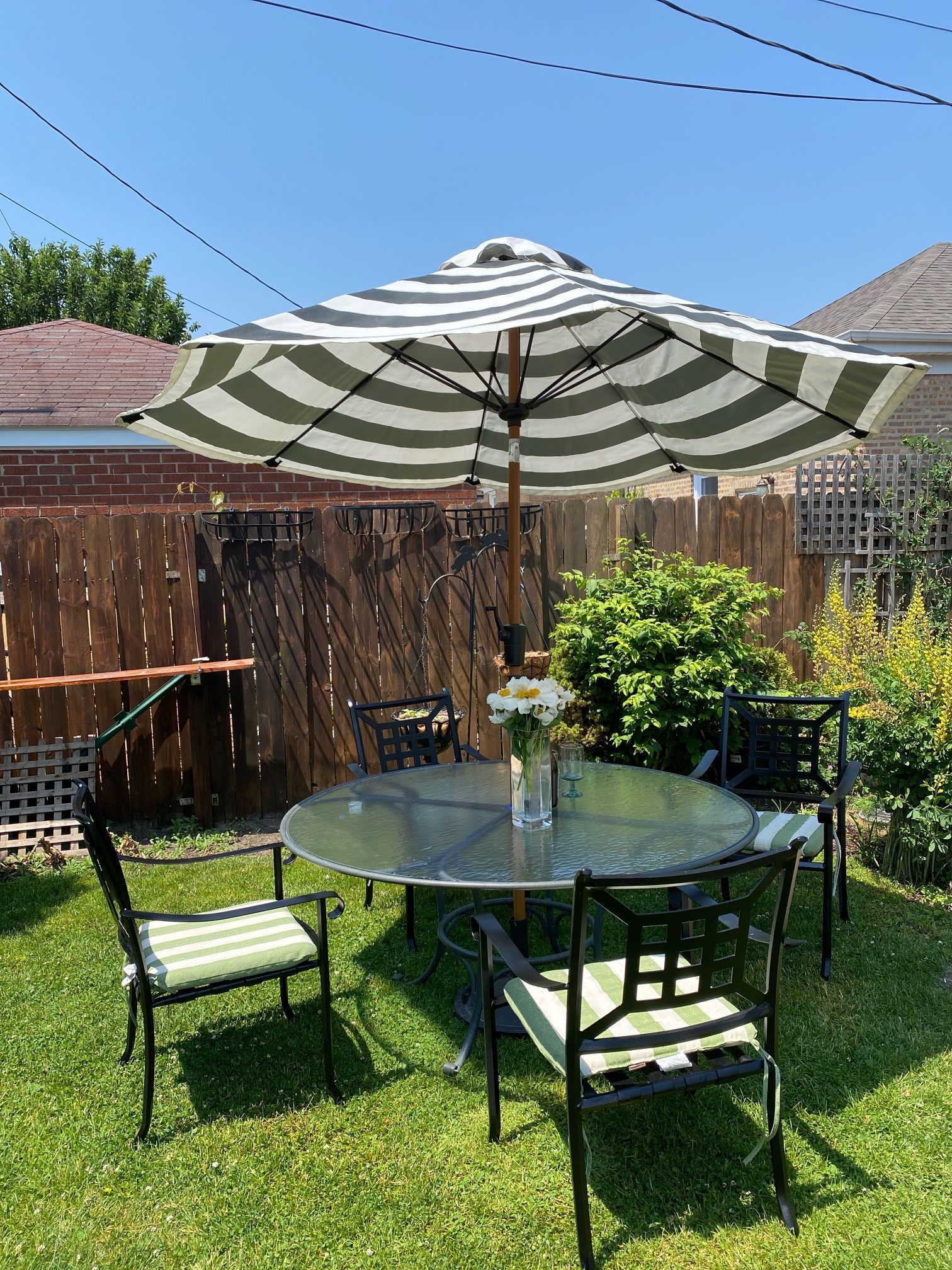 7 Piece Aluminum Brown Jordan Table Outdoor Patio Garden Set