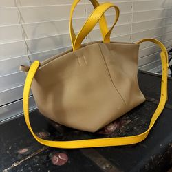 Authentic Mansur Gavriel Large Tulipano Bag Nocciola Multi