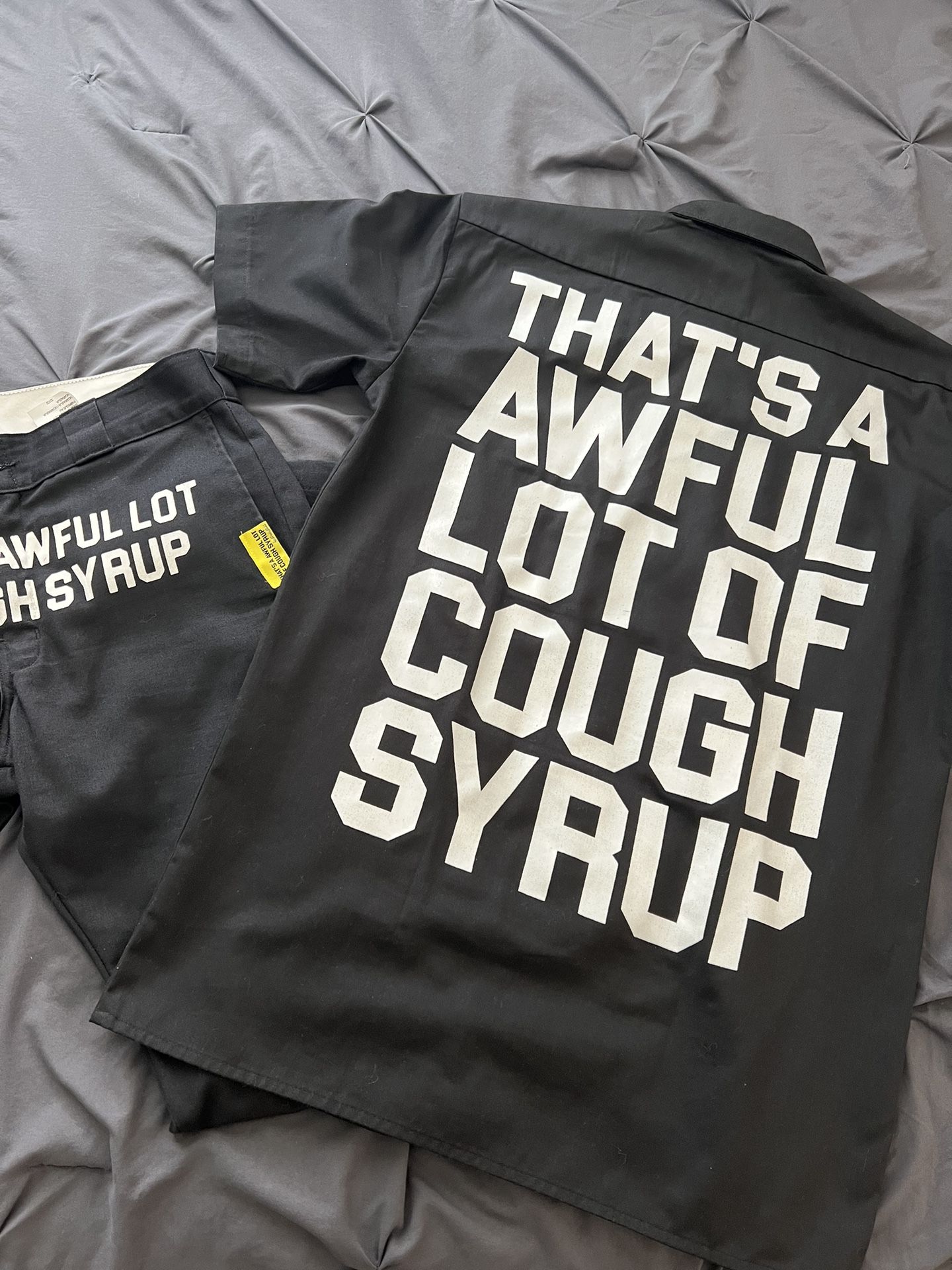 AWFUL LOT OF COUGH SYRUP DICKIE SET