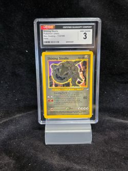 2002 Pokemon TCG Neo Destiny Shining Steelix 112/105 Secret Rare Holo CGC 3