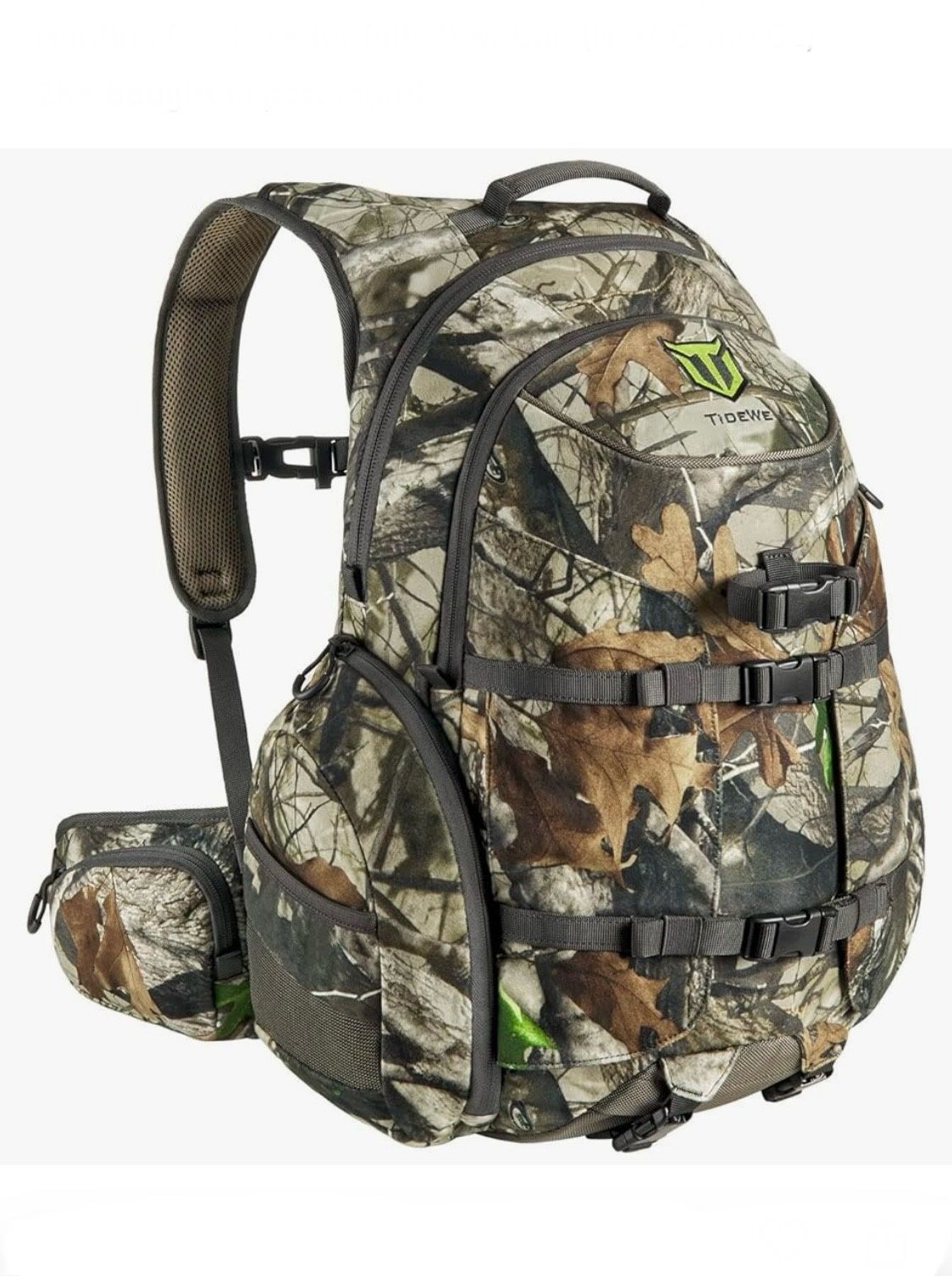 TIDEWE Hunting Backpack, Waterproof Camo Hunting Pack with Rain Cover, Long-Lasting Large Capacity Hunting Day Pack for Rifle Bow Gun (Next Camo G2)