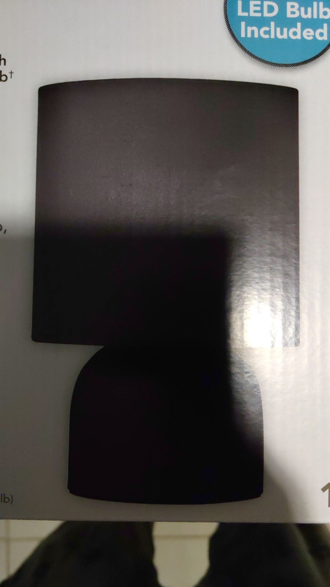 Black mini table lamp metal frame vinyl like top very small make an offer