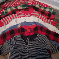 Baby Boy Variety long-sleeved onsies. 0-6 M