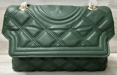 Tory Burch Soft Fleming Sycamore Green Convertible Shoulder Bag(PO1023312)