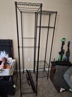 Heavy duty free standing clothing rack