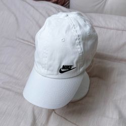 Nike ball cap adjustable. White