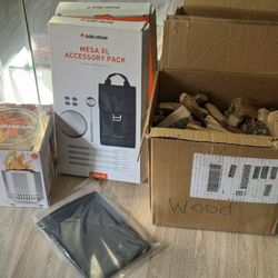 Solo Stove MESA XL Fire Pit, Accessory Pack, Fireproof Mat, 15 lbs Wood - NEW - 🔥🪵Party TONIGHT !