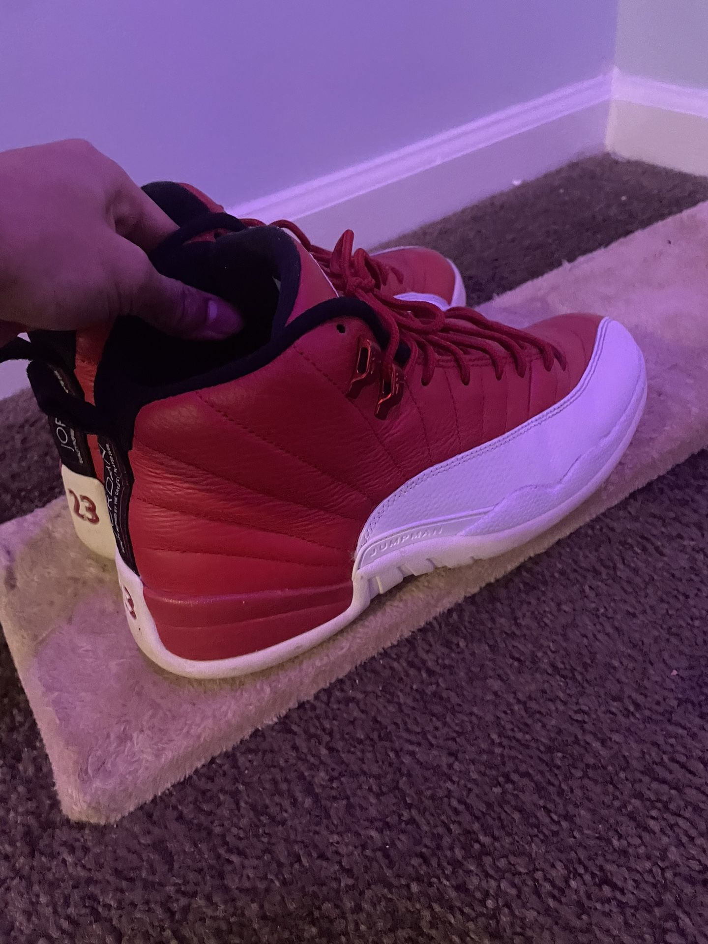 Red And White Jordan 12s