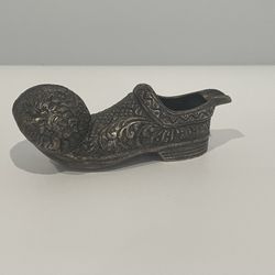 Antique Brass Shoe Ashtray 