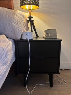 Matching black side tables