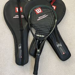 Wilson Hyper Hammer 2.0 Tennis Racket 4 1/2 Grip 115 Sq. In. With Covers $65 Each Or 3 For $160