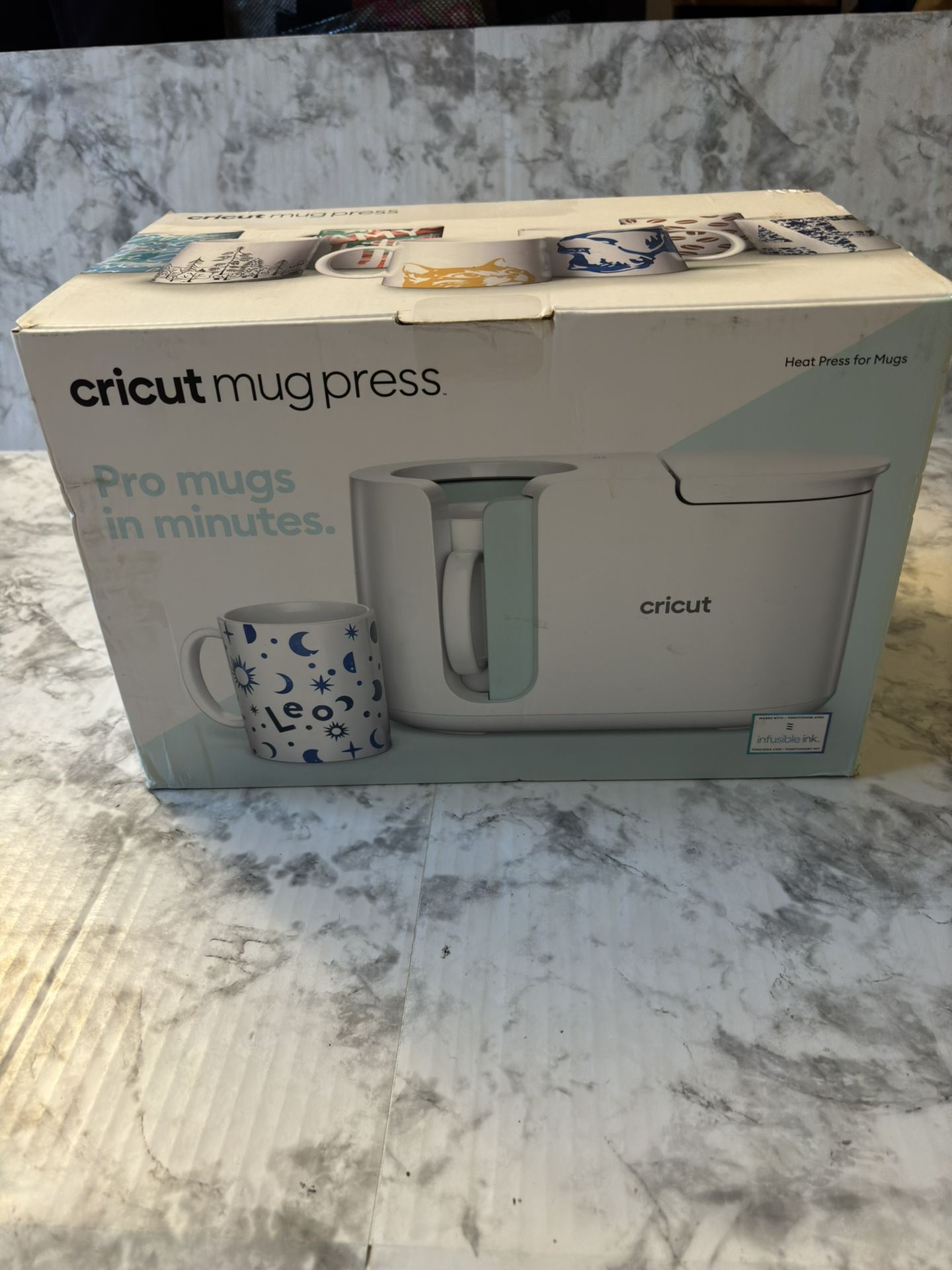 NEW! Cricut (contact info removed) Mug Heat Press White .