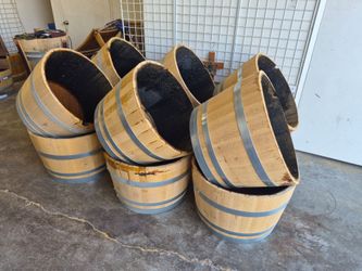 French oak half barrels
