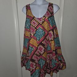 New African shift dress size 3x