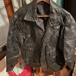 Leather Jacket Men L