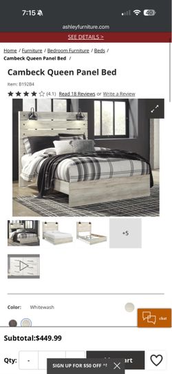 Queen bed frame