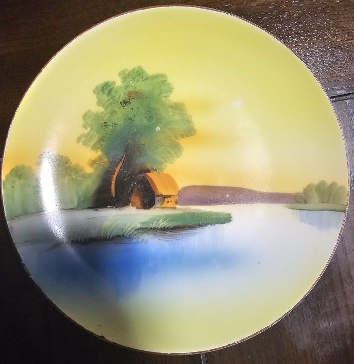 Vintage Chikaramachi Porcelain Plate Japan