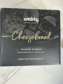 Smirly Premium Bamboo Cheeseboard and Charcuterie Platter & Serving Tray.