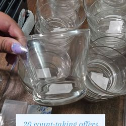 Clear glass candle holders